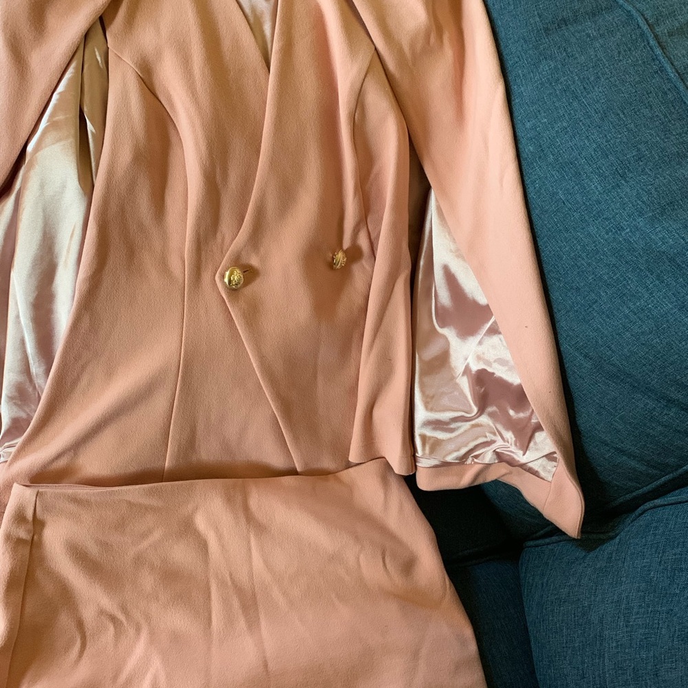 Cape blazer dress